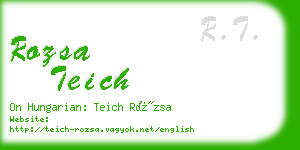 rozsa teich business card